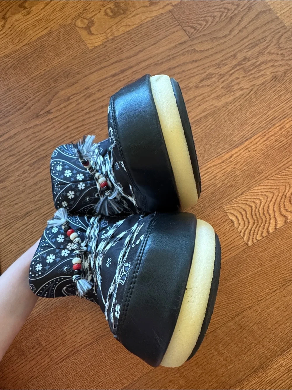 Moon Boot x Alanui Black Snow Boots US 10/10.5 EU 43/44